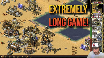 4-Player Red Alert 2 Free-for-All on Kikematamitos - Extremely Long Game, Crates & No Super Weapons!