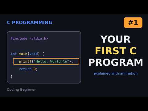 C Programming for Beginners #1: Your First Program