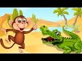 Short Stories In English For Kids With Morals-The Crocodile & The Monkey | Prince of Monkeys-Cartoon