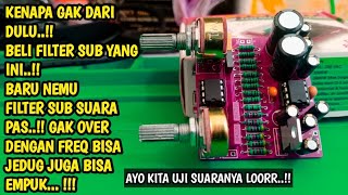 CARA MERAKIT FILTER SUBWOOFER HOREG JOSS..!!! BISA UNTUK SEMUA POWER AMPLI..!!