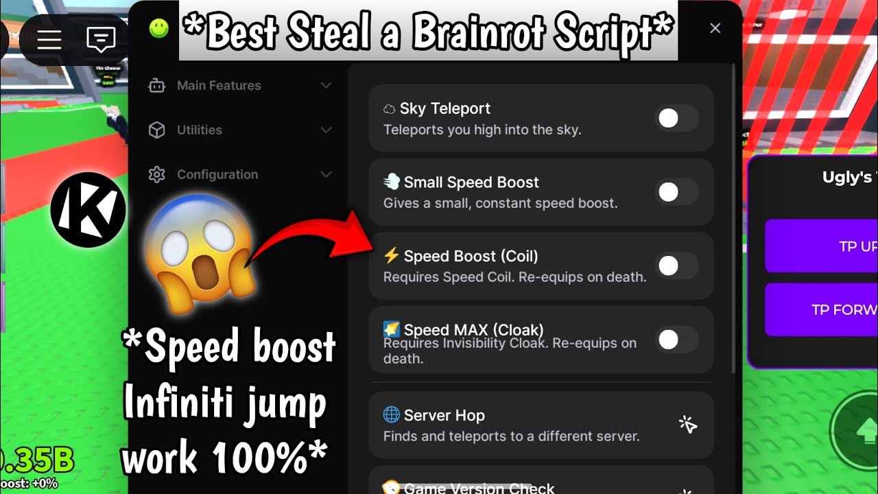 🌋Steal a Brainrot Script Roblox | 🏆Instant Steal + speed boost + jump ...