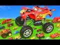 Traktör, Arabalar çizgi film, Ekskavatör ve Yeni - Itfaiyeci oyuncak Disney Cars - Lightning McQueen