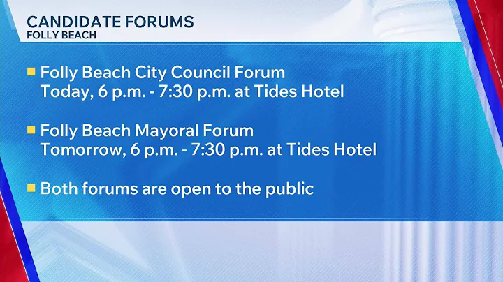 Folly Beach candidate forums planned Wednesday, Thursday