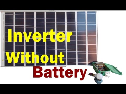 inverter run without battery 220 volt bulb run on solar panel