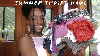 SUMMER THRIFT HAUL try-on value world goodwill my style styling tips