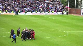 Glasgow Rangers 3 In a Row - The Helicopter arrives kilmarnock v Rangers  15/5/11