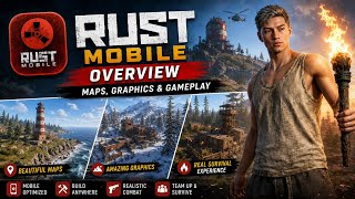 RUST MOBILE OVERVIEW 🔥 | Amazing Graphics, Maps & Gameplay