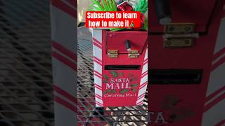 How to make a Christmas Mailbox Dollar Tree Christmas #craft #diy #cute #ideas #art #easy #paper