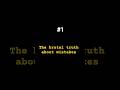 "The Brutal Truth About Mistakes..." #shorts