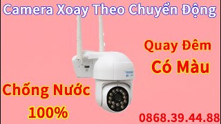 Camera Wifi Thông Minh Xoay Theo Chuyển Động Chống Nước 100% Quay Đêm Có Màu Rõ Nét