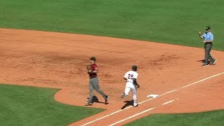 ARI@BOS: Bradley Jr. plates Holaday with a groundout
