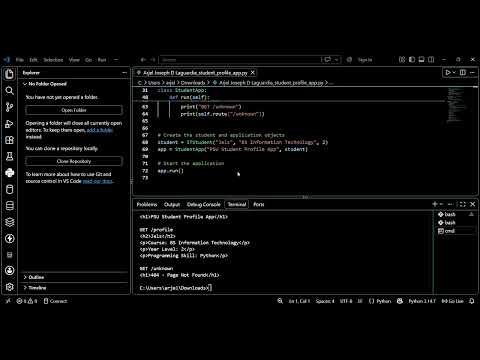 Arjel Joseph D Laguardia student profile app py   Visual Studio Code 2026 09 21 06 06 00
