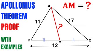 What is Apollonius Theorem? How useful it is? | Proof with Examples | Step by step explanation