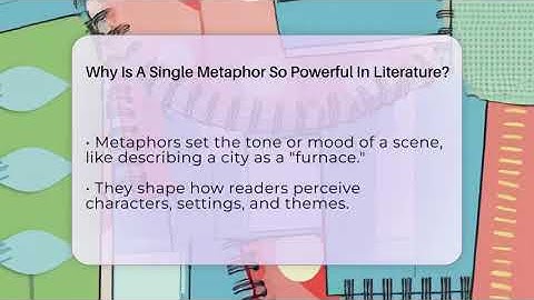 Why Is A Single Metaphor So Powerful In Literature? - Tales And Texts