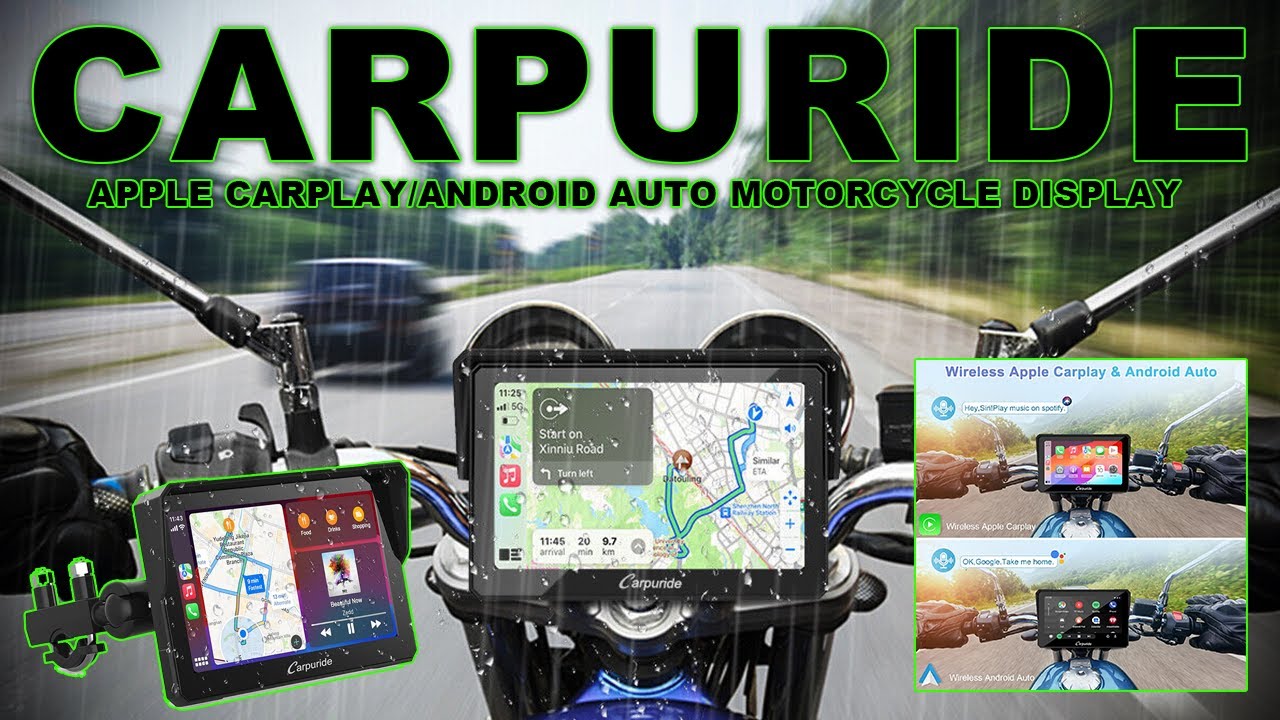 Carpuride 7 Apple Carplay - Android Auto Motorcycle Display 