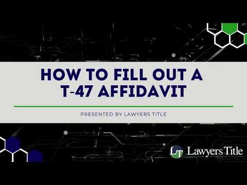How To Fill Out T 47 Affidavit