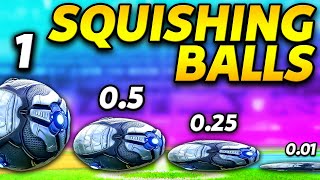 Rocket League, but every time you score the ball SQUISHES