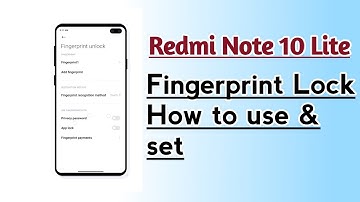 Redmi Note 10 Lite Fingerprint Lock How to use & set