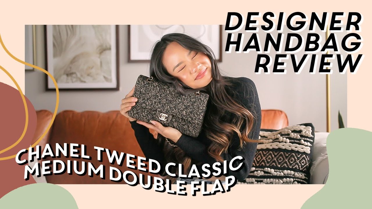 DESIGNER HANDBAG REVIEW - Chanel Tweed Classic Medium Double Flap