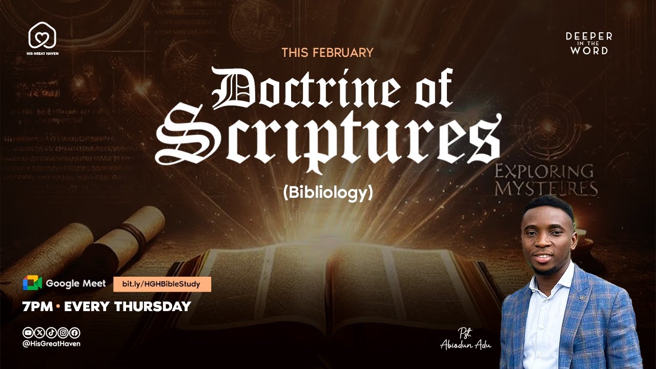 Adu Scripture DITW | The Doctrine of Scripture (Bibliology) Part 5 | Pst Abiodun Adu ...