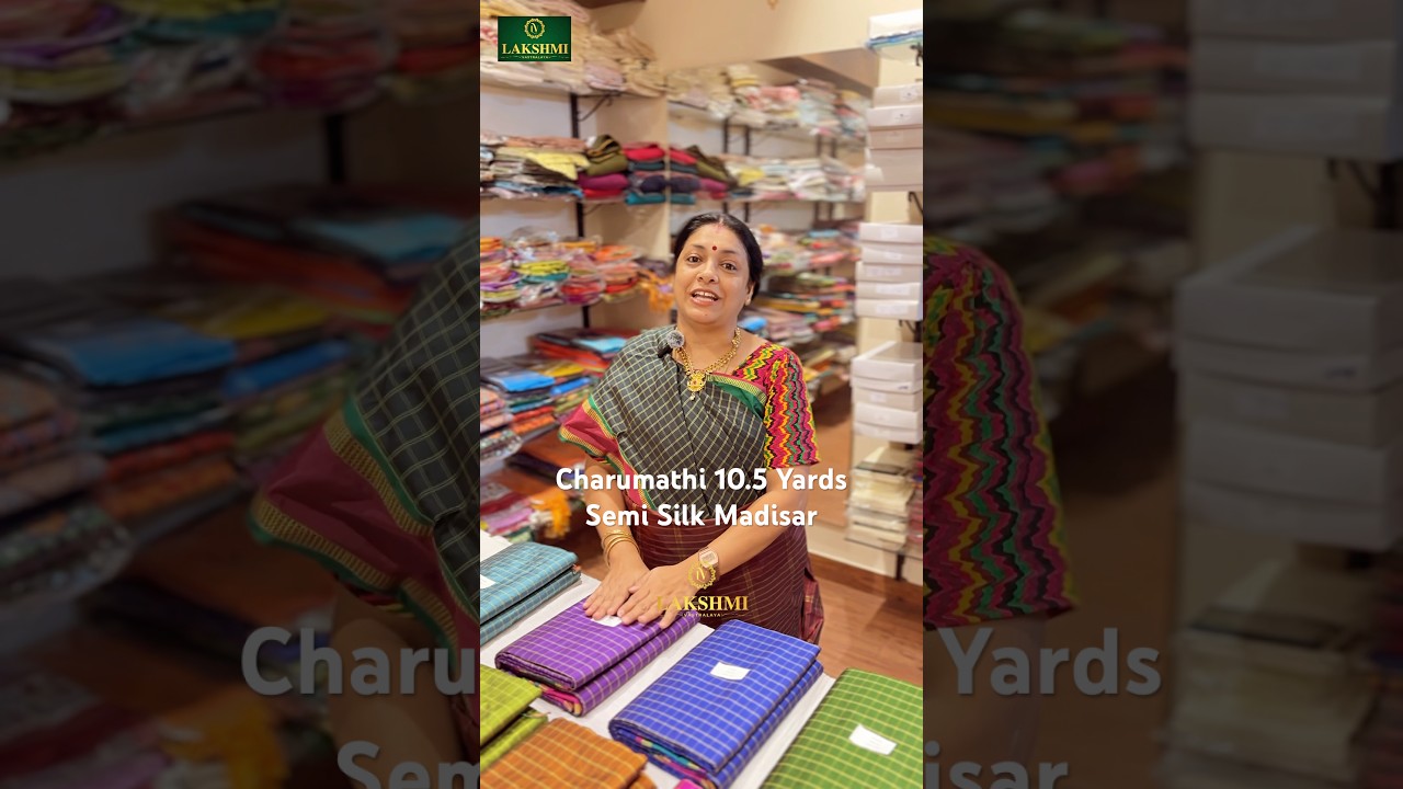 Полушелковая ткань Charumathi, 10,5 ярдов, практичная, из Мадисара, с достоинством и с уважением ...