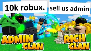 ADMIN CLAN vs RICH CLAN in Roblox BedWars...