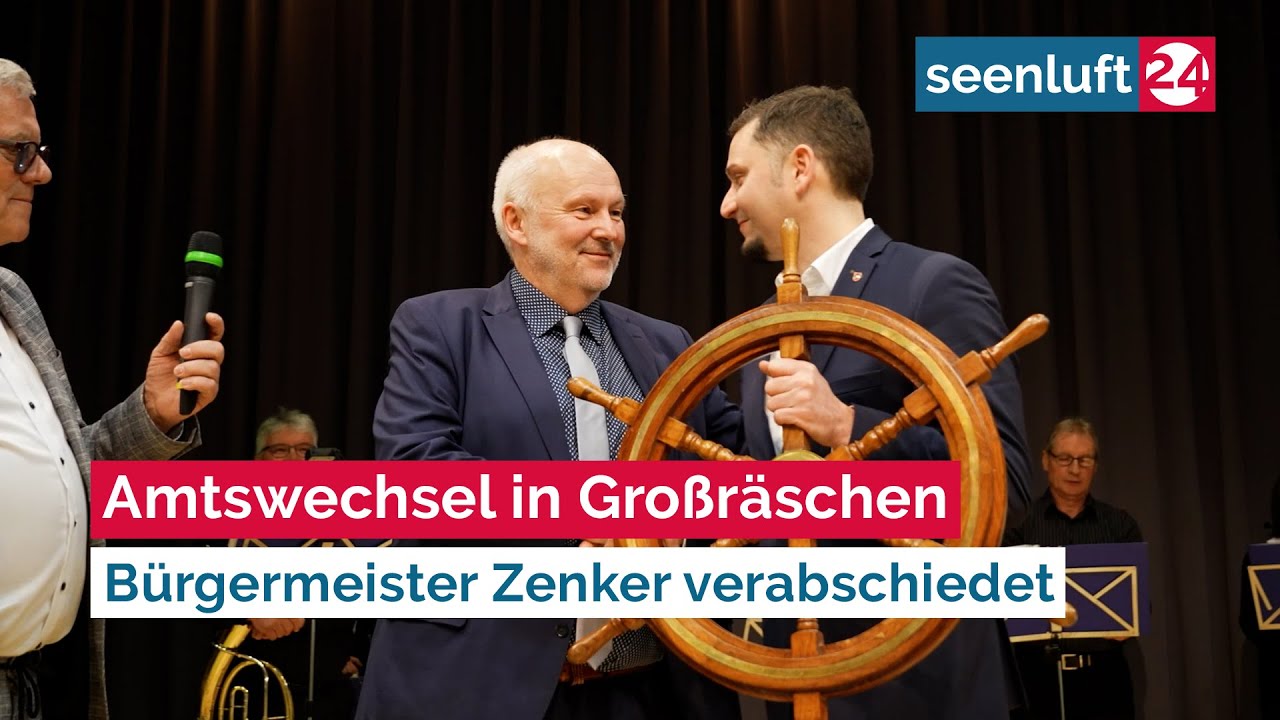Amtswechsel in Großräschen - Bürgermeister Zenker verabschiedet