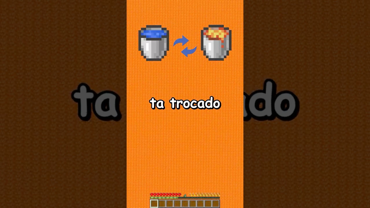 Minecraft mas água e lava tá trocado