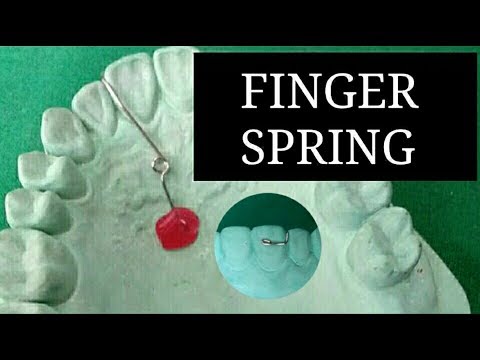 Fabrication of finger spring |orthodontic wire bending finger spring |Dr poojireddy