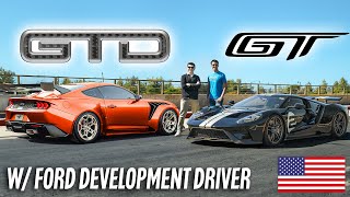 MUSTANG GTD VS FORD GT! ENGINEERING BREAKDOWN WITH DEVELOPMENT DRIVER...