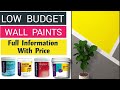 Types of Paint for Interior Walls | Types of Paint for Walls