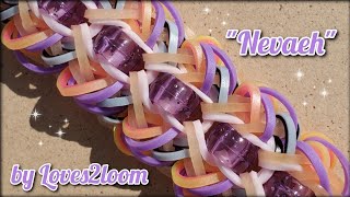 &quot;Nevaeh&quot; Rainbow Loom Bracelet Tutorial (4 bars total)