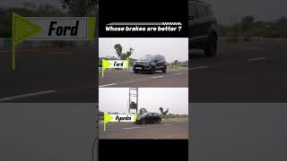 Emergency Brake Test ⚠️ EcoSport vs i20 Comparison