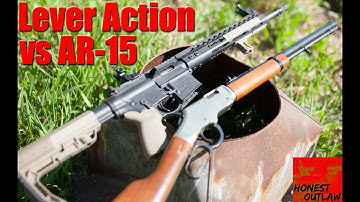 Lever Action Rifle vs Semi Auto AR-15 Range Review & Speed Test