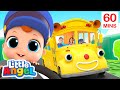 🚍 Baby Wheels On The Bus 🚍| BEST OF @Little Angel: Nursery Rhymes & Kids Songs | Sing Along With Me!