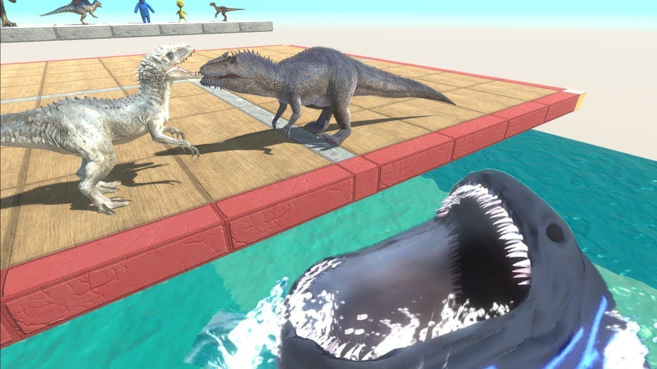 Dinosaurs Fight above Ocean of BLOOP! is Indominus Rex stronger than