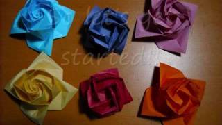 Making The Grid For Three Origami Roses (reuploaded)