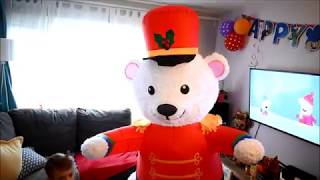 Nutcracker Bear XXL Airblown Inflatable Christmas - unboxing