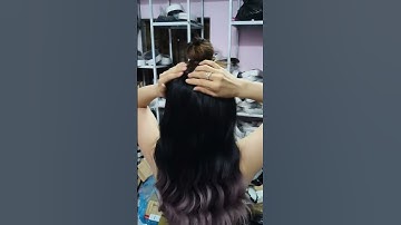 Tóc giả kẹp chữ u kẹp nối dài omper hai màu #tockep