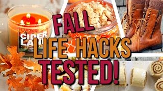 Today i'm testing out some life hacks that every girl should know but
these are all geared around fall hacks! also diys. can w...
