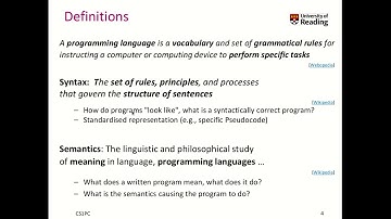 Week 2-2-2 What is Syntax and Semantics of a Programming Language?