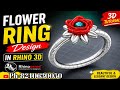 Learn & Earn 💰 | Flower Ring Design in Rhino 3D
