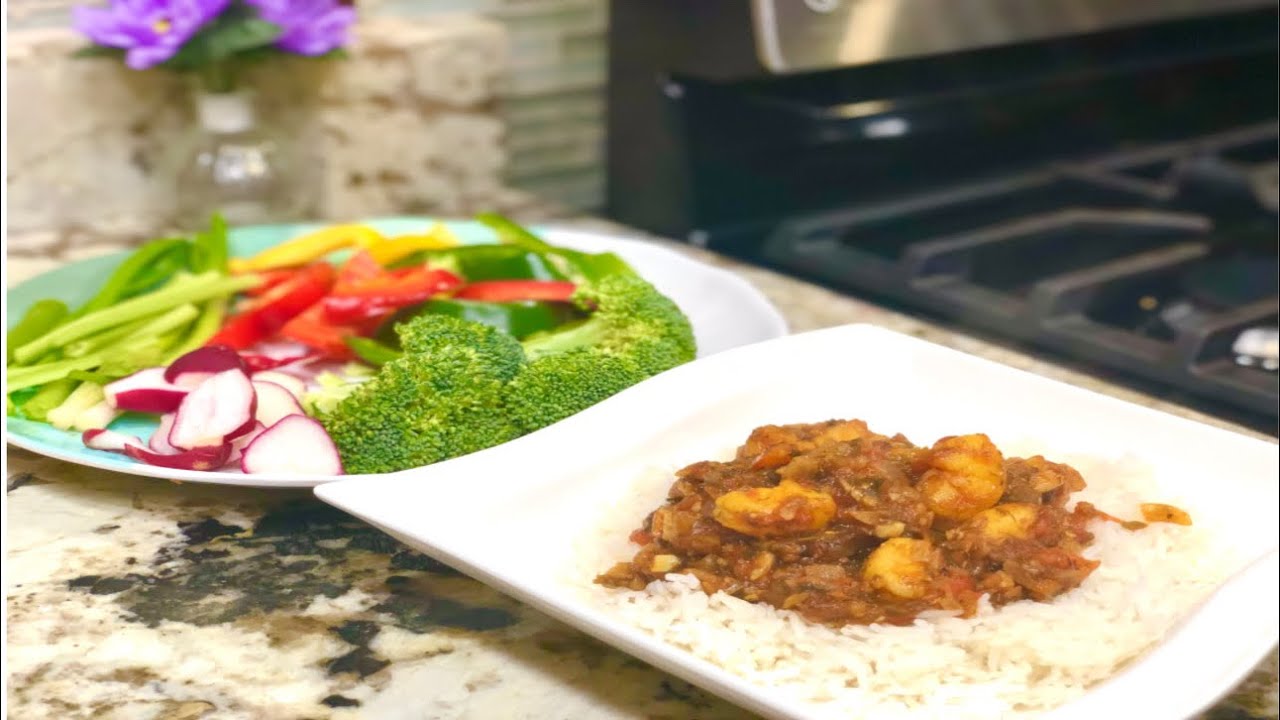 حمسه روبيان مع رز ابيض افضل طريقه/shrimp with white rice