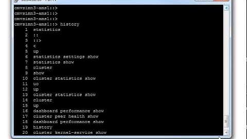 Display Command History [Data OnTap 8.2.1 Cluster-mode by Nicholas Lee Fagan