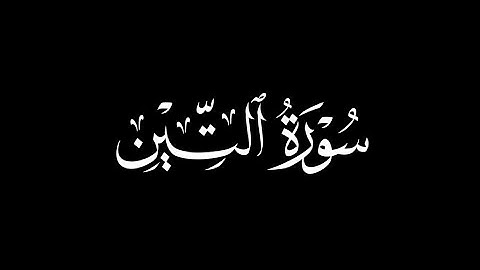 سورة التين مكتوبة كاملة بالتشكيل | خلقية سوداء