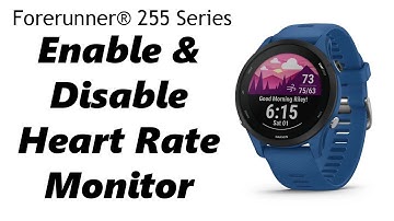 Garmin Forerunner 255 - How To Turn Heart Rate Monitor ON or OFF