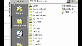 Microsoft Office Excel 2000 Save workbook