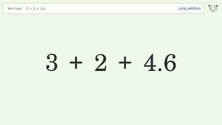 Long addition: Solve 3{7.5+2}+4.6 step-by-step solution