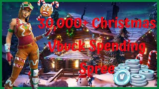30,000+ V-BUCK FORTNITE CHRISTMAS SPENDING SPREE! ( Fortnite Battle Royale)