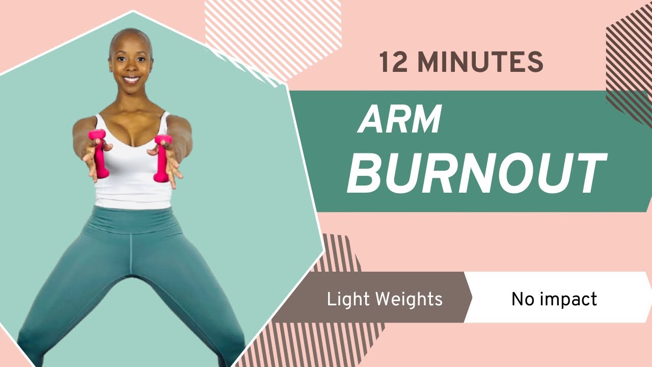 ARM BURNOUT 12 MINS Light Dumbbells Upper Body Workout Pilates At Home YouTube